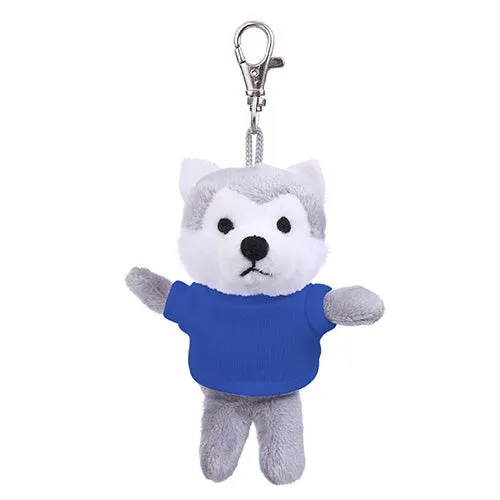 Soft Plush Wolf Keychain with Tee