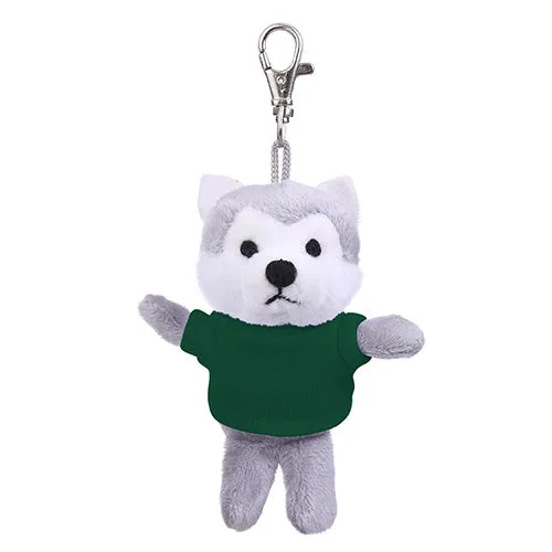 Soft Plush Wolf Keychain with Tee
