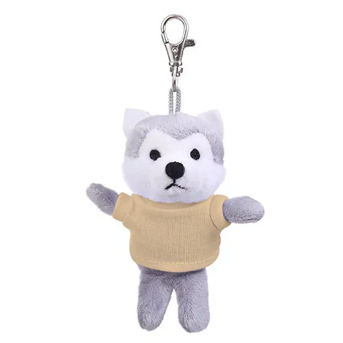 Soft Plush Wolf Keychain with Tee