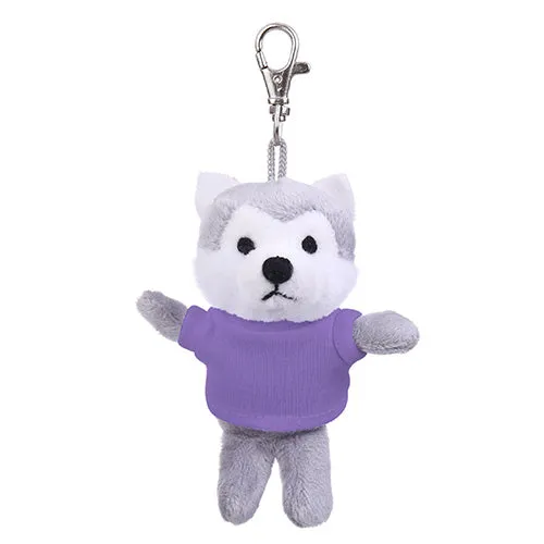 Soft Plush Wolf Keychain with Tee