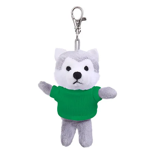 Soft Plush Wolf Keychain with Tee