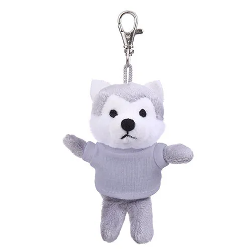 Soft Plush Wolf Keychain with Tee