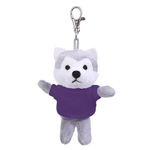 Soft Plush Wolf Keychain with Tee