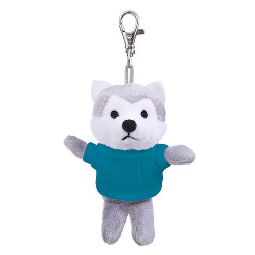 Soft Plush Wolf Keychain with Tee