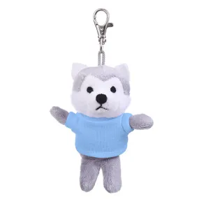 Soft Plush Wolf Keychain with Tee