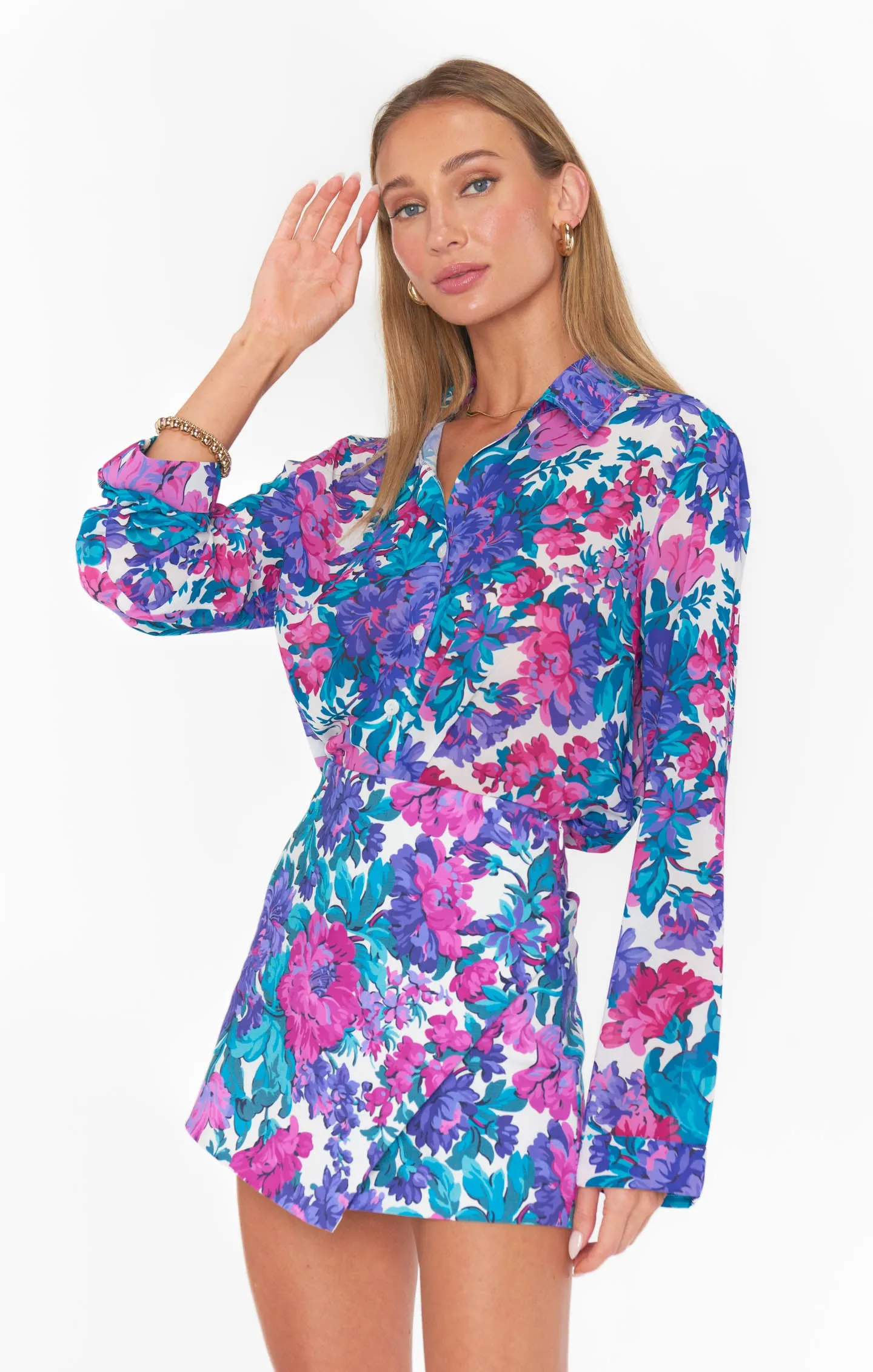 Spencer Skort ~ Magenta Blooms