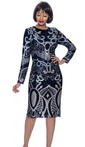 Terramina Dress 7942C-Navy