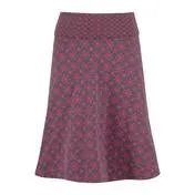 Tile Print Knee Length Jersey Skirt