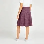 Tile Print Knee Length Jersey Skirt