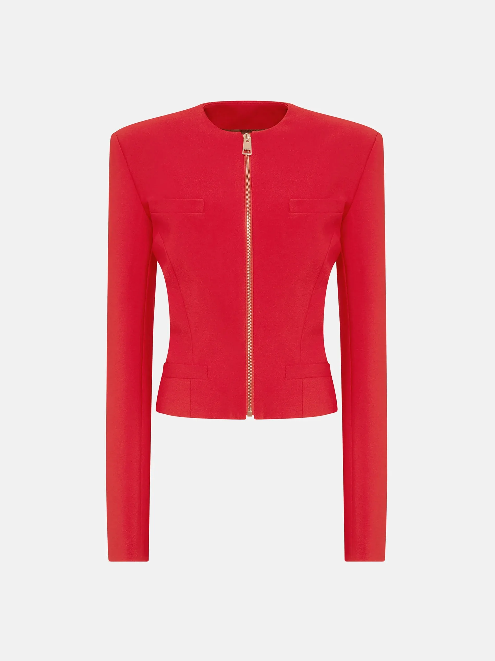 Vibrant red blazer