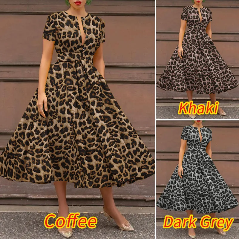Vintage Belted Casual Maxi