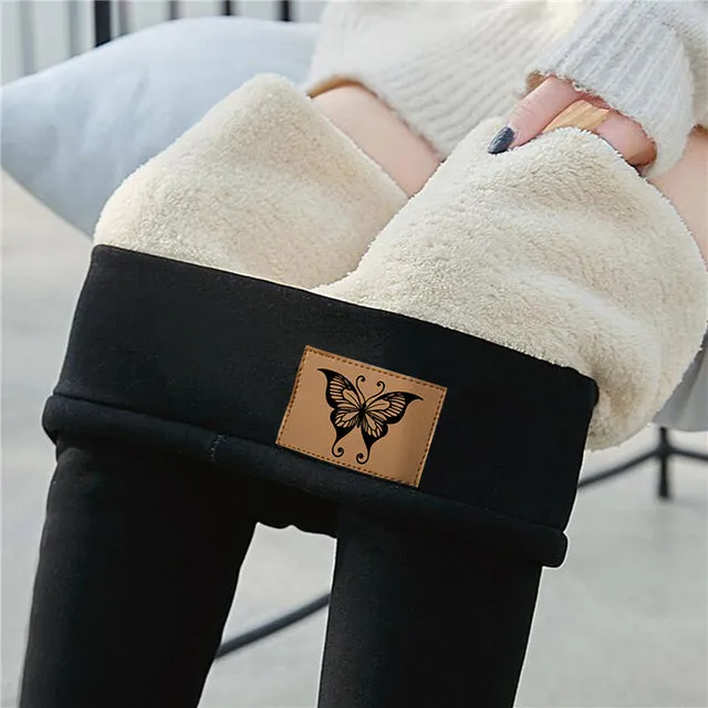 Wjczt Women Winter Warm Leggings Velvet Pants Plus Size Hight Waist Leggings Women Solid Color Legging Comfortable Keep Warm Legging