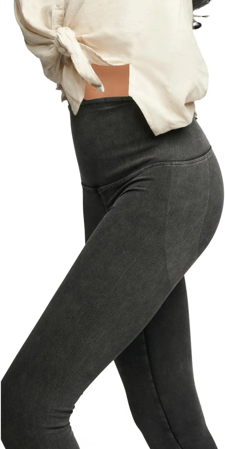 Women's Comfortable Yoga Jeggings with Denim Look Lightweight High Waist Leggings 25" 28"