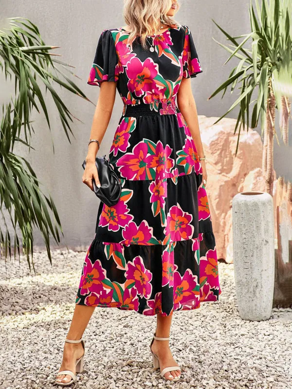 Women's Flower Maxi Dress