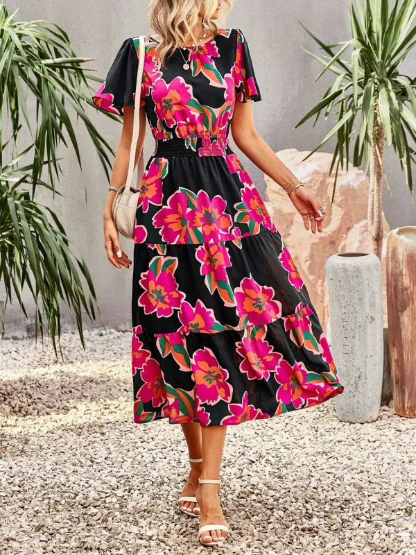Women's Flower Maxi Dress