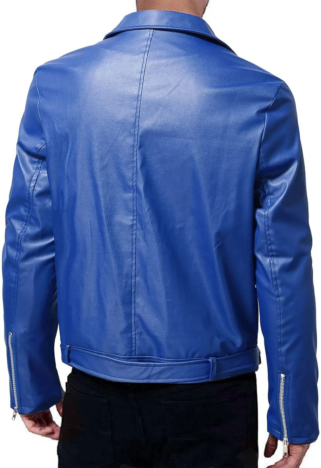 Ymosrh Mens Coats and Jackets Winter Autumn Men's Casual Solid Color Long-Sleeved Slim Leather Light Rain Jacket