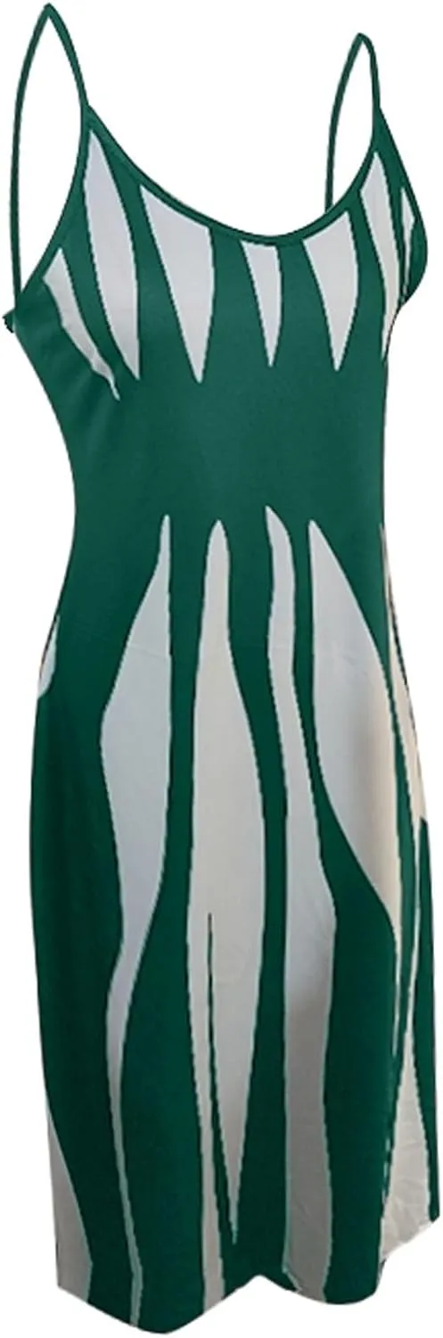 ZYXTIM Summer Dress for Women 2024 Boho Sleeveless Spaghetti Strap Maxi Dress Fashion Colorblock Beach Vacation Sundresses